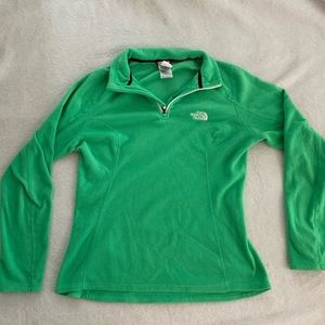 North-face women’s green 1/4 zip pullover